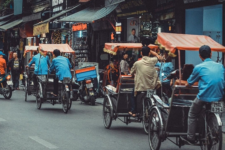 Cyclo tours in Hanoi