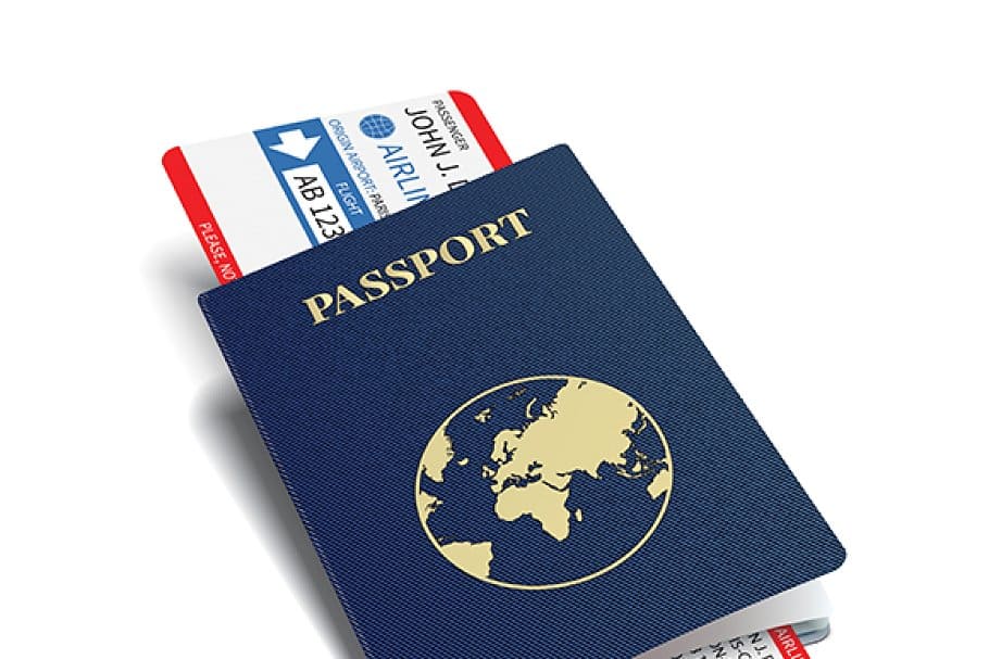 Passport and boarding pass