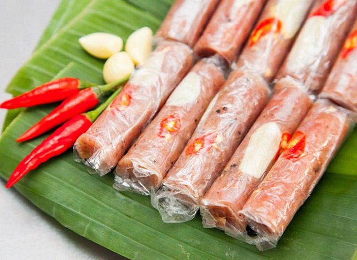 Fermented pork roll at Bia Hoi Corner