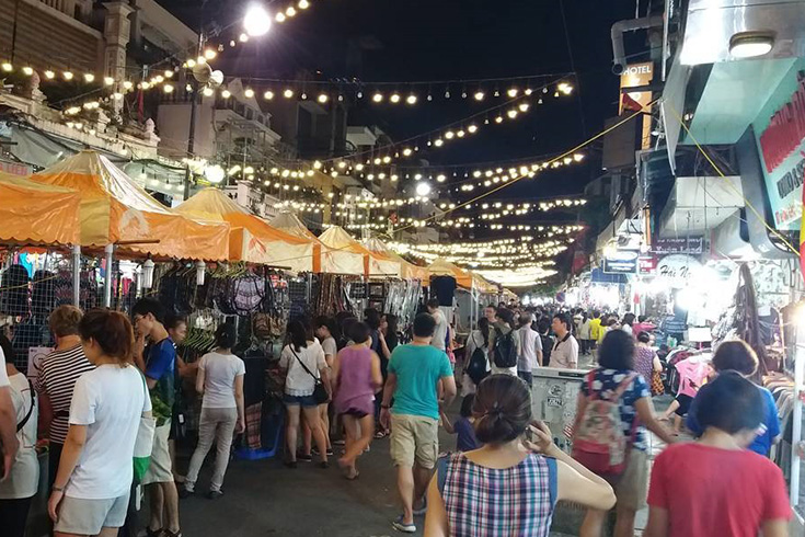Shop at Hanoi night weekend market