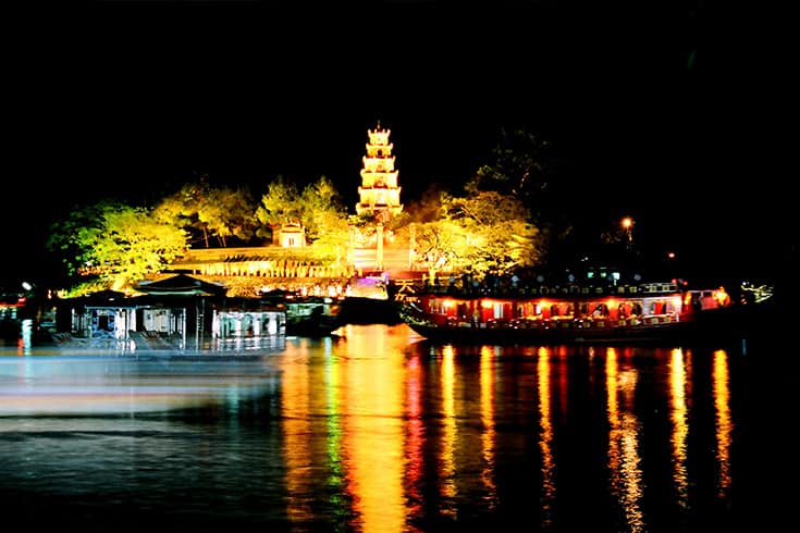 Dragon boat on Huong River in Hue