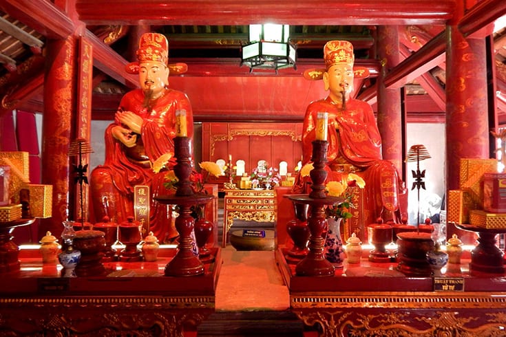Inside a pagoda in Vietnam
