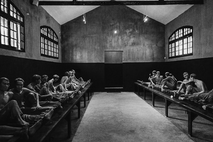 Inside Hoa Lo prison 