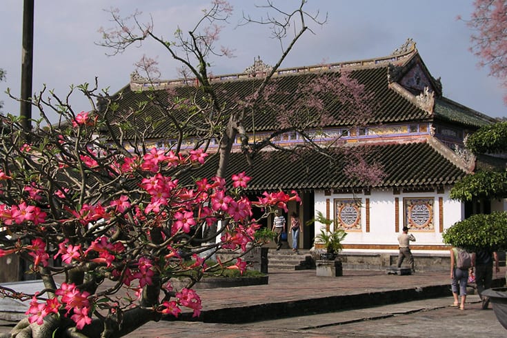 Inside Purple Forbidden city in Hue