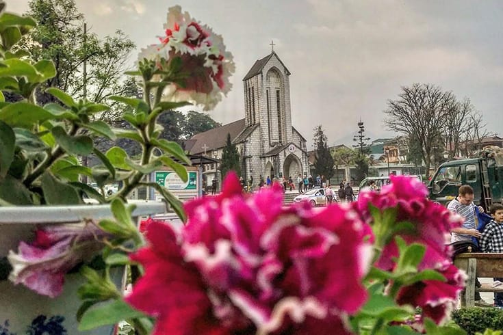 The beauty of Sapa church in Sapa