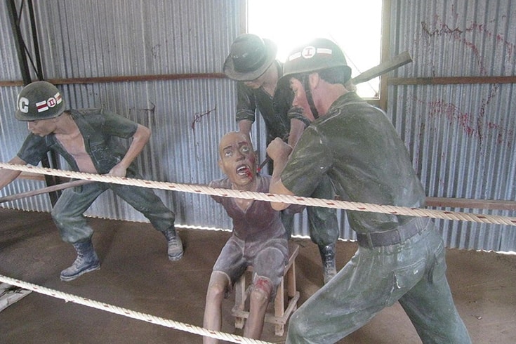 Re-enactments at Coconut Tree Prison in Phu Quoc