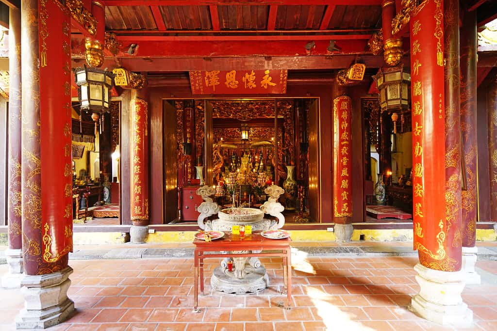 Visit Bach Ma Temple in the second morning during 2 days in Hanoi