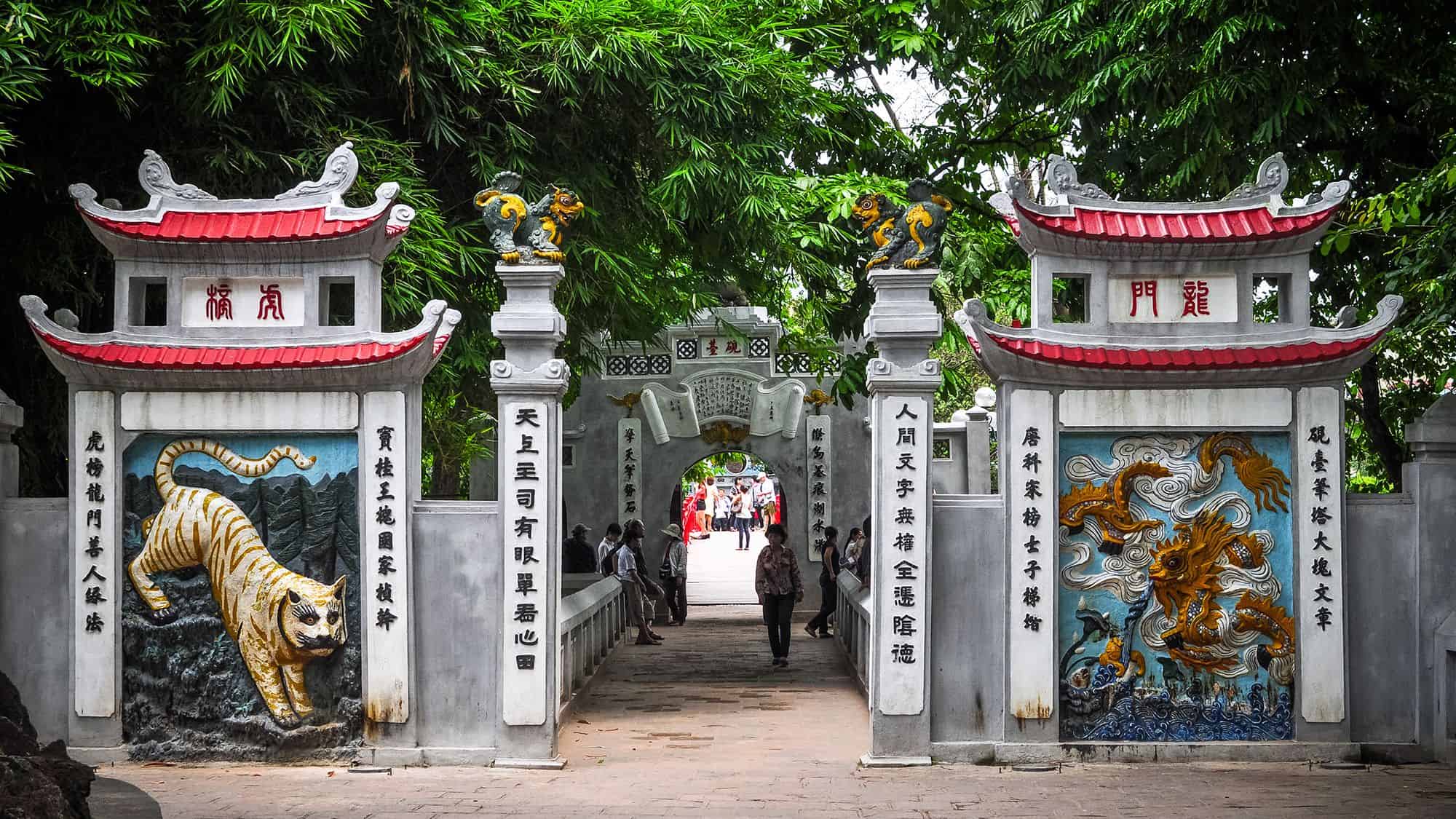 Visit Ngoc Son temple in the first morning during 2 days in Hanoi