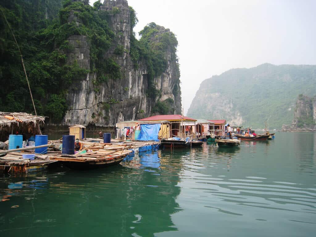 Vung Vieng Floating Village in Halong