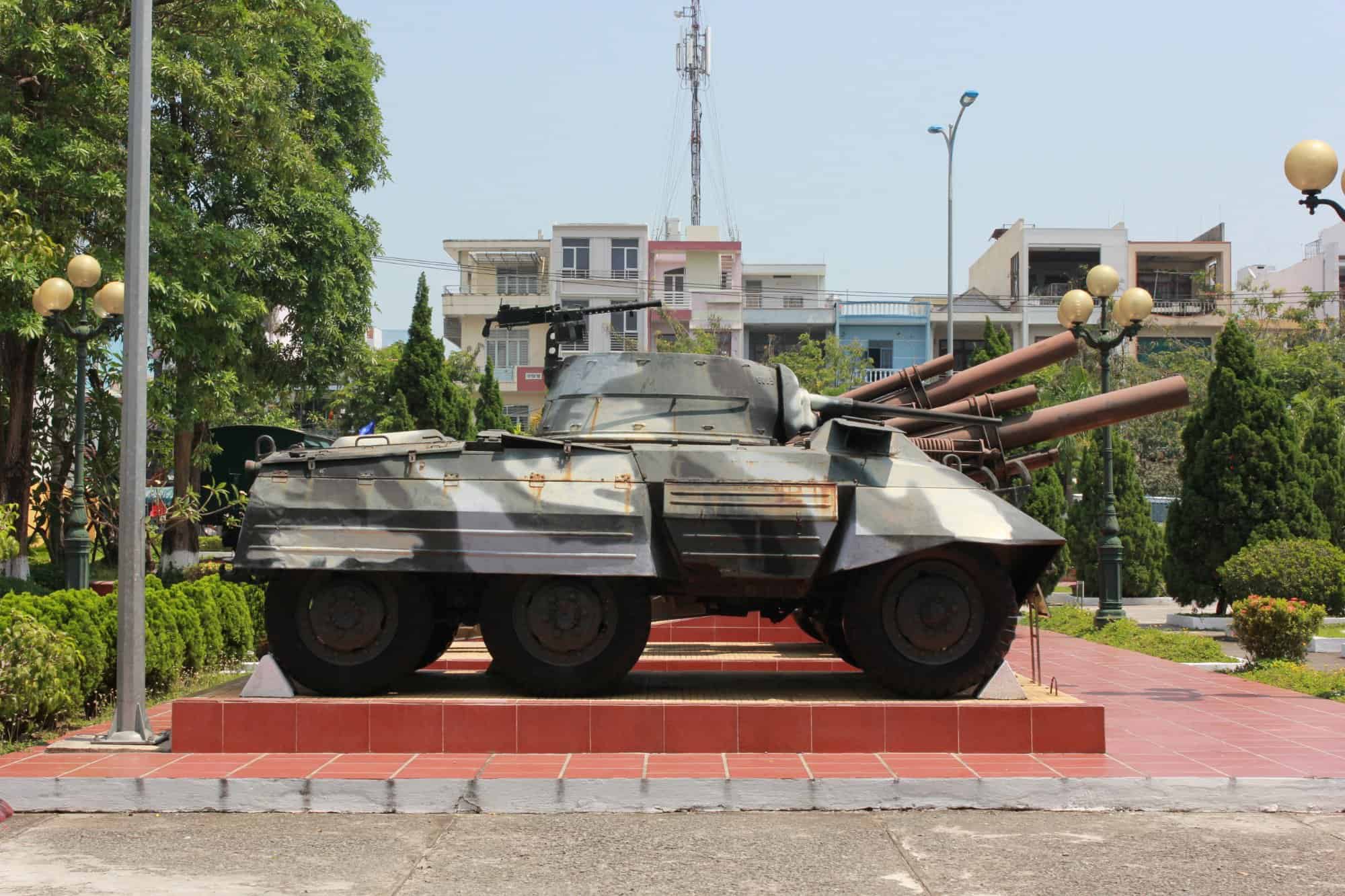 Displays in the exterior area of Ho Chi minh museum