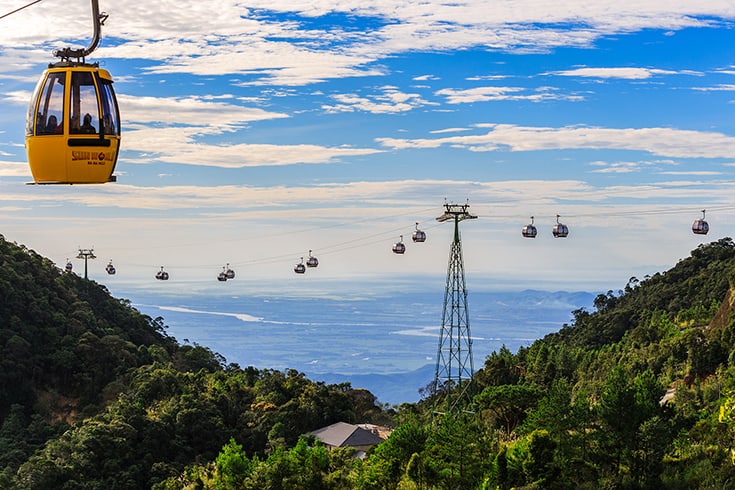 Cable car in Ba Na hills - Ba Na-Nui Chua Nature Reserve