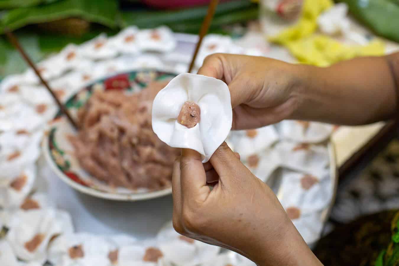 How to make white rose dumpling