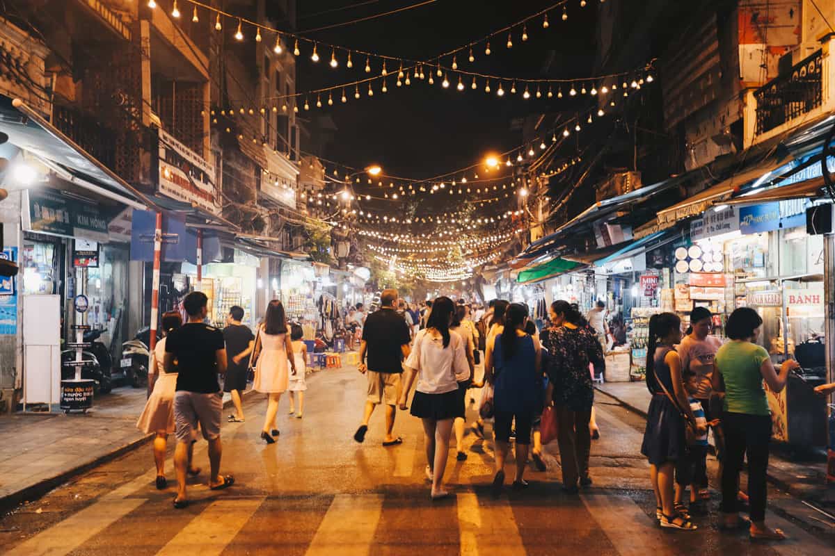 Hanoi old quarter night market
