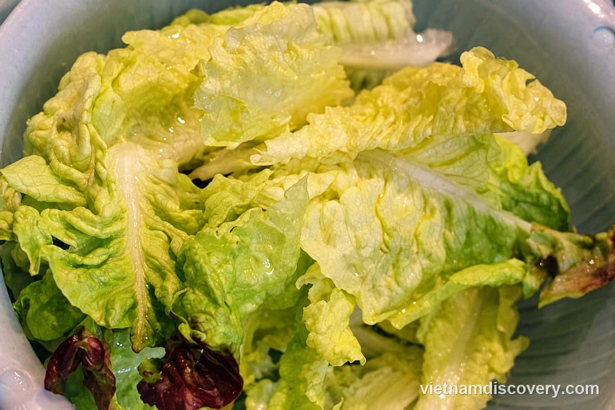 Salad and basil