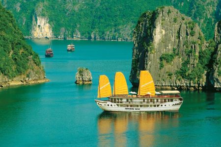 Indochina Sails: Vietnamese-style Wooden Junk in Halong Bay